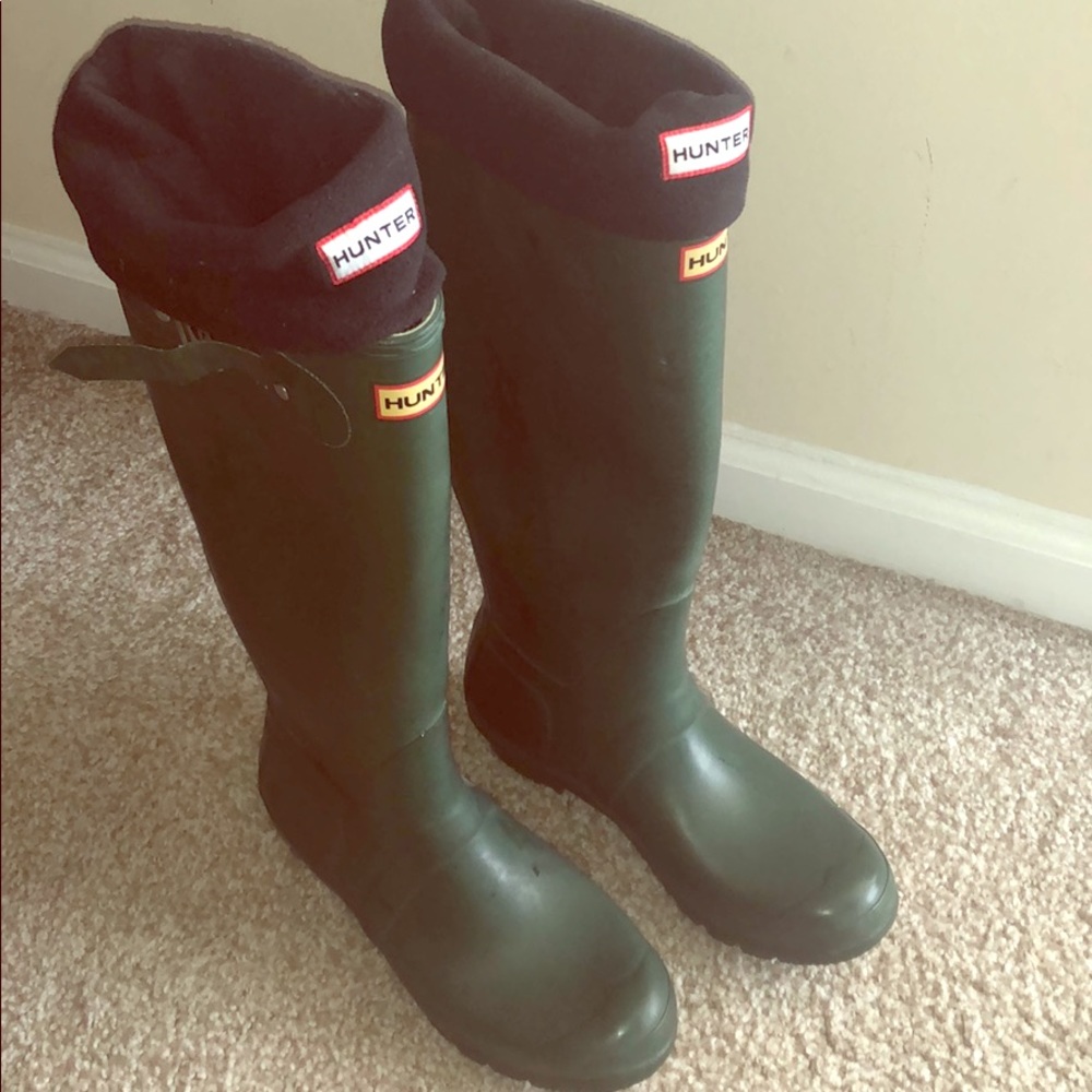 Hunter Rain Boots and Socks